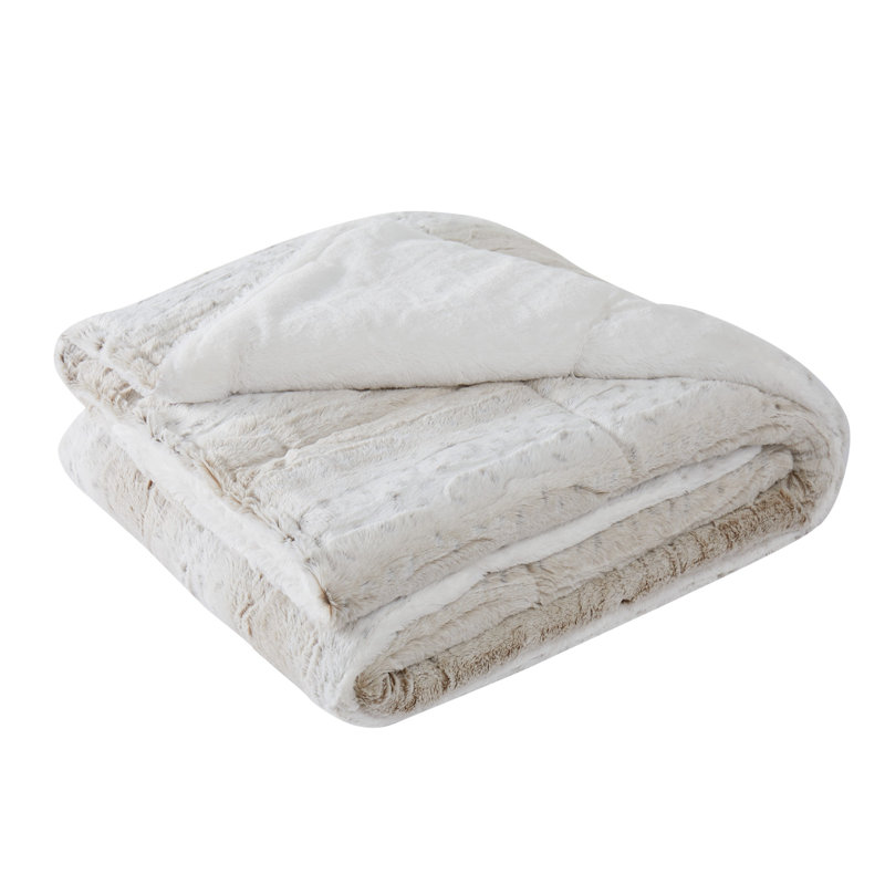 Christian Siriano Snow Leopard Gift Boxed Throw, Neutral