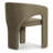 Modern Water-Resistant Linen Upholstered Dining Chairs Set Of 2 With Curved Open Back-2012279392