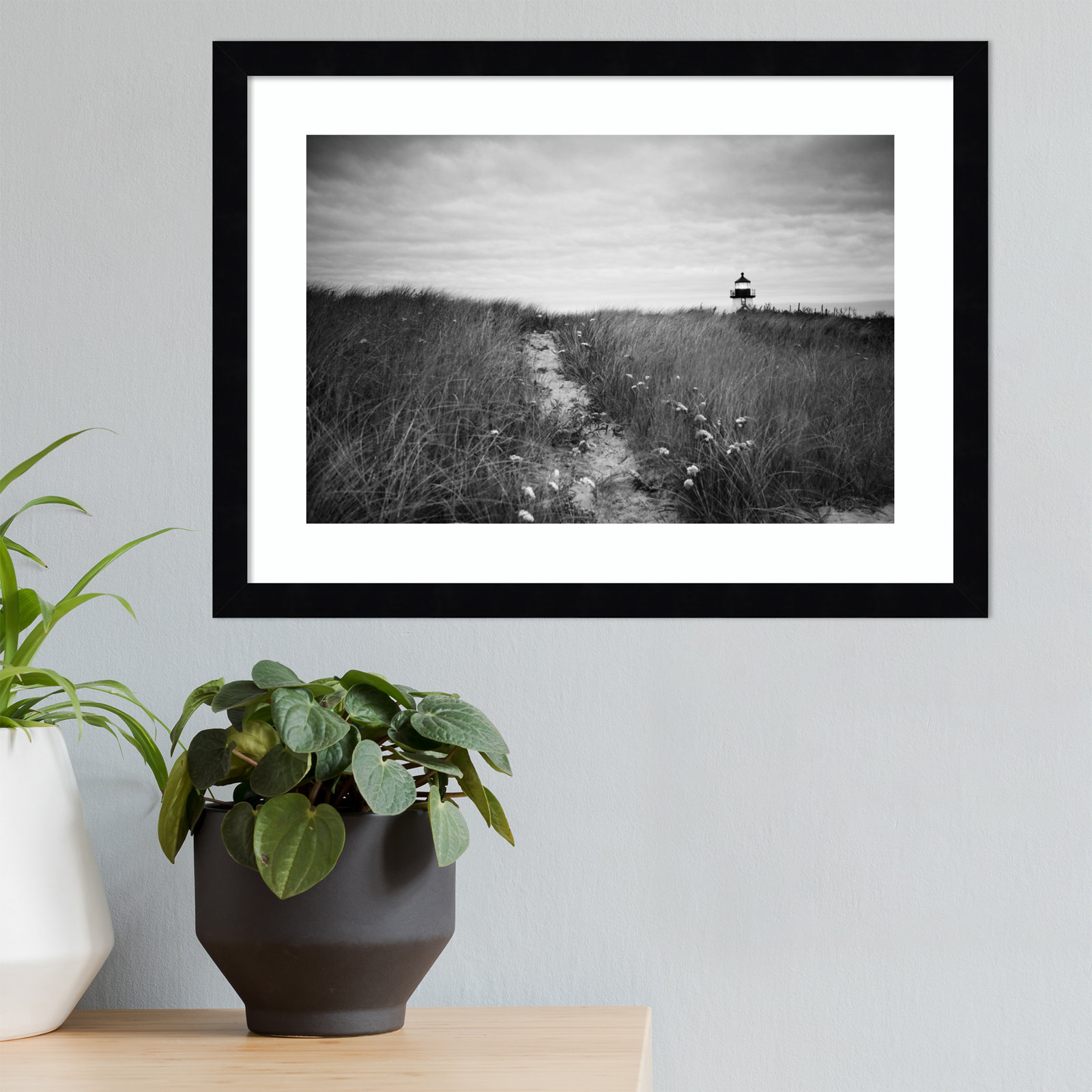 Nantucket Lighthouse Photo Print, Black, 14" H x 18" W