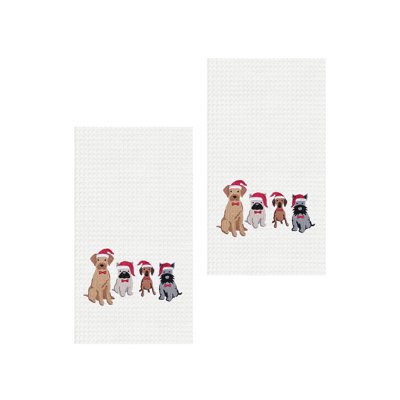 Serviette pour chien père noël