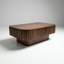 Table basse cannelée à plateau relevable avec rangement et hauteur réglable, table d'appoint moderne pour salon, chambre à coucher, appartement ou bureau, finition noyer