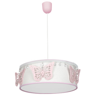 Papillon 1 - Light Pink Drum Pendant