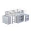 Lit mezzanine simple avec tiroir, tablette et bureau coulissant-925935283