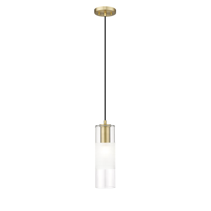 Luminaire suspendu à 1 lumière Premislao, Or moderne