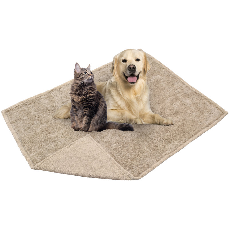 Sherpa en fausse fourrure, 60 po x 80 po, Taupe