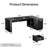 78.7" L Shaped Executive Desk With Starage Cabinet-548242372