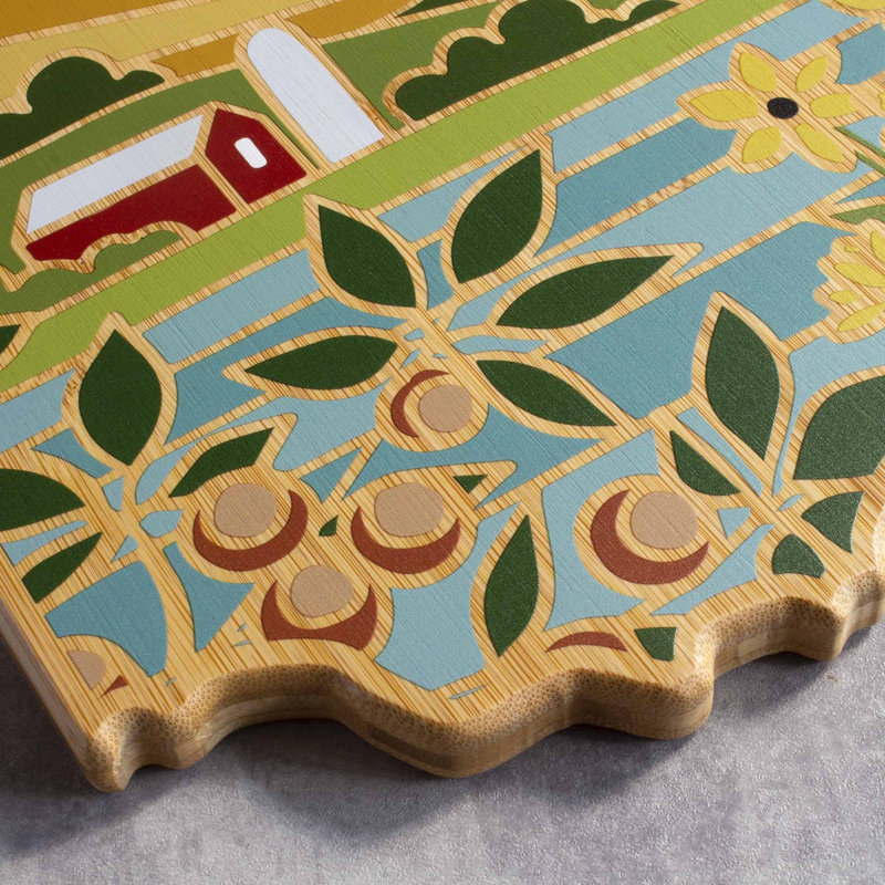 Ohio Cutting & Serving Board with Artwork by Summer Stokes