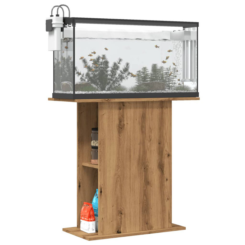 Vidaxl Aquarium Stand Engineered Wood, Sonoma Oak, 72.5 cm H x 60.5 cm W x 36 cm D