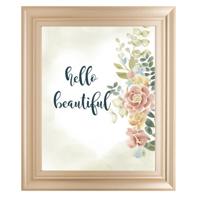 Hello Beautiful Wall Art - 22" x 26" - Ivory Bliss Frame