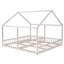 Lit plateforme simple, deux lits partagés, blanc