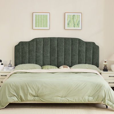 Vertical Channel Tufting Upholstered Adjustable Headboard