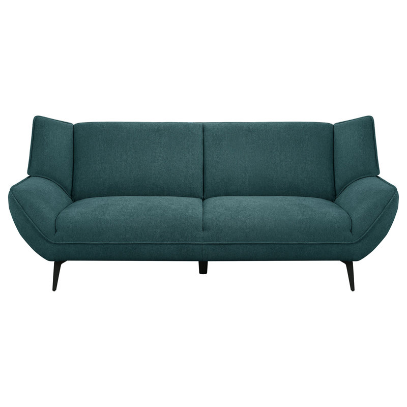 Logan Teal Blue Flared Arm Sofa