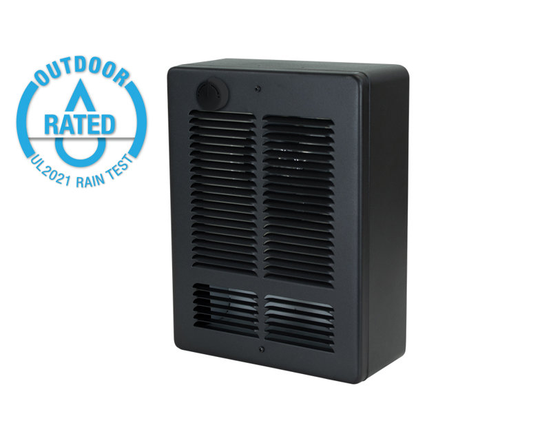 WSC WALL HTR 120V 1500-750W W/ SP STAT & GRILL BLACK