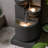 39.76” H 5-Tiers Cascading Bowls Outdoor Water Fountain