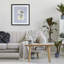 «Blue Stripe Morning Glory», reproduction sous verre encadrée, design par Lisa Wehmeyer-880089724-880089725