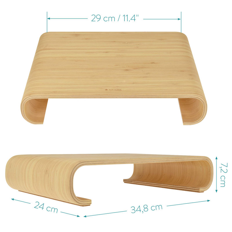 Kyzer Monitor Stand, Bamboo