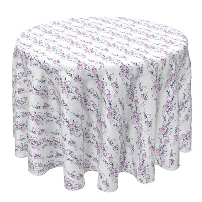 Round Tablecloth, 100% Cotton, 60 Round", Watercolor Bouquet
