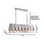 Lustre rectangulaire en acier inoxydable 16 lumières-161634553