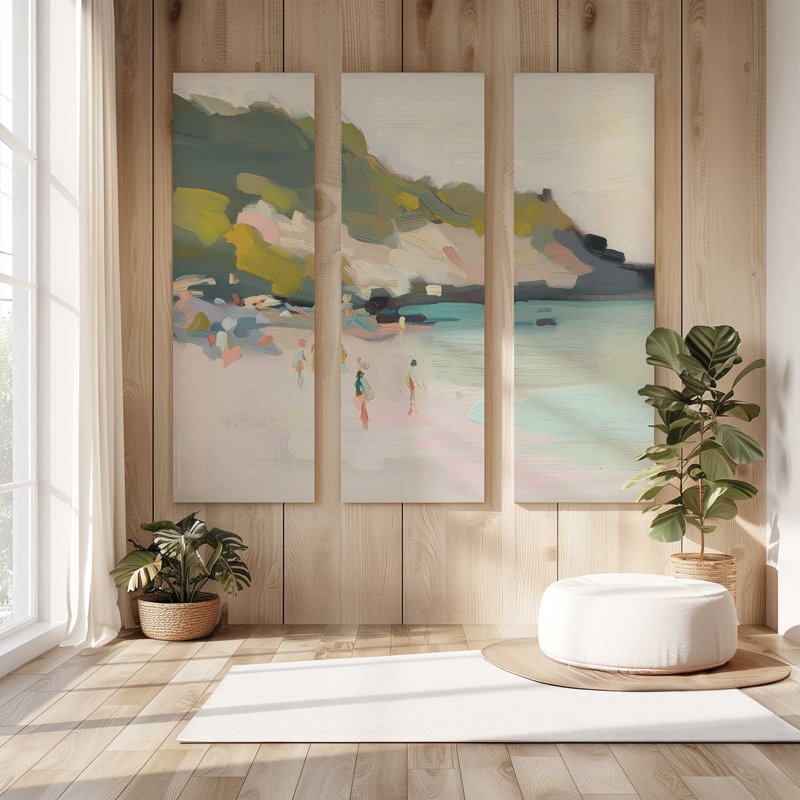 Sandy Spectrum v1 | Impression sur toile 2 panneaux | Combiné, H 48 po x l 48 po
