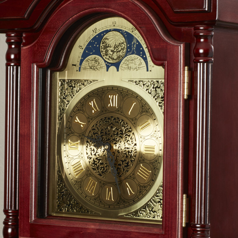 78.5'' H Wood Grandfather Clock with Adjustable Chime Volume