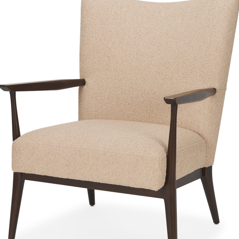  Fauteuil à oreilles beige Boucle