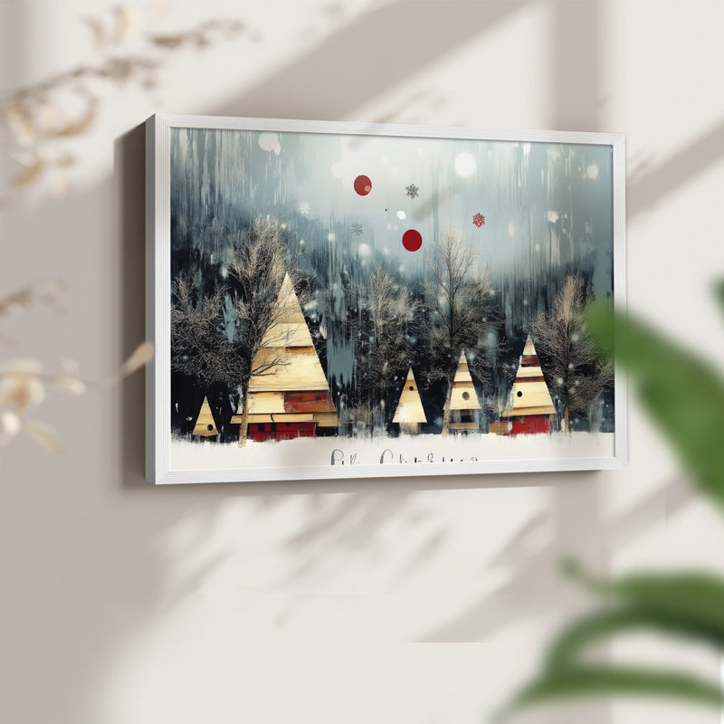 Art de Noël - DCCXL - Reproduction encadrée - Restickable, H 16 po x l 20 po, Blanc