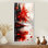 «Red Black Saffo III», impressions sur toile nature, art mural encadré serein