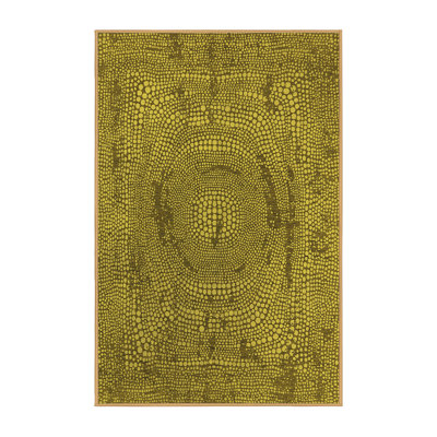 Tapis jaune Mid-Century moderne 2705