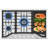 Gasland Chef 30" 5 Burners Gas Cooktop with Reversible Cast Iron Grill/Griddle, NG/LPG Convertible