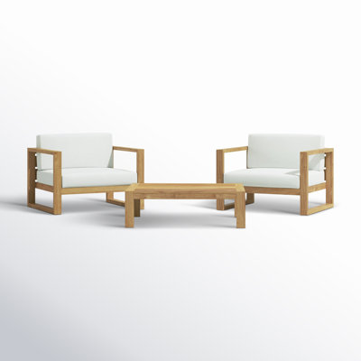 Upland 3 Piece Outdoor Patio Teak Set
