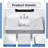 49" Carrara White Engineered Quartz Bathroom Vanity Top with Single Sink, Undermount Basin
