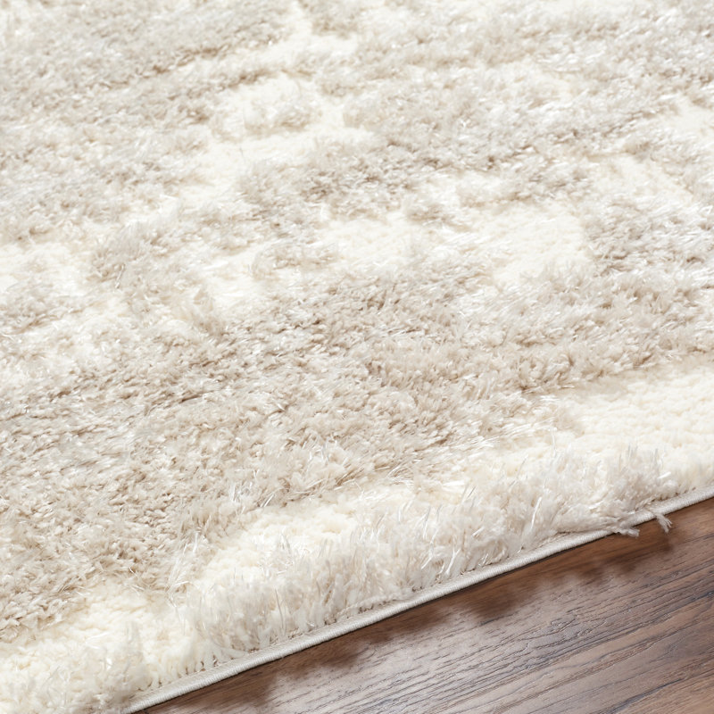 Rameriz Rectangle Machine Woven Polypropylene Area Rug in Beige/Ivory, Rectangle 6'6" x 9'2"
