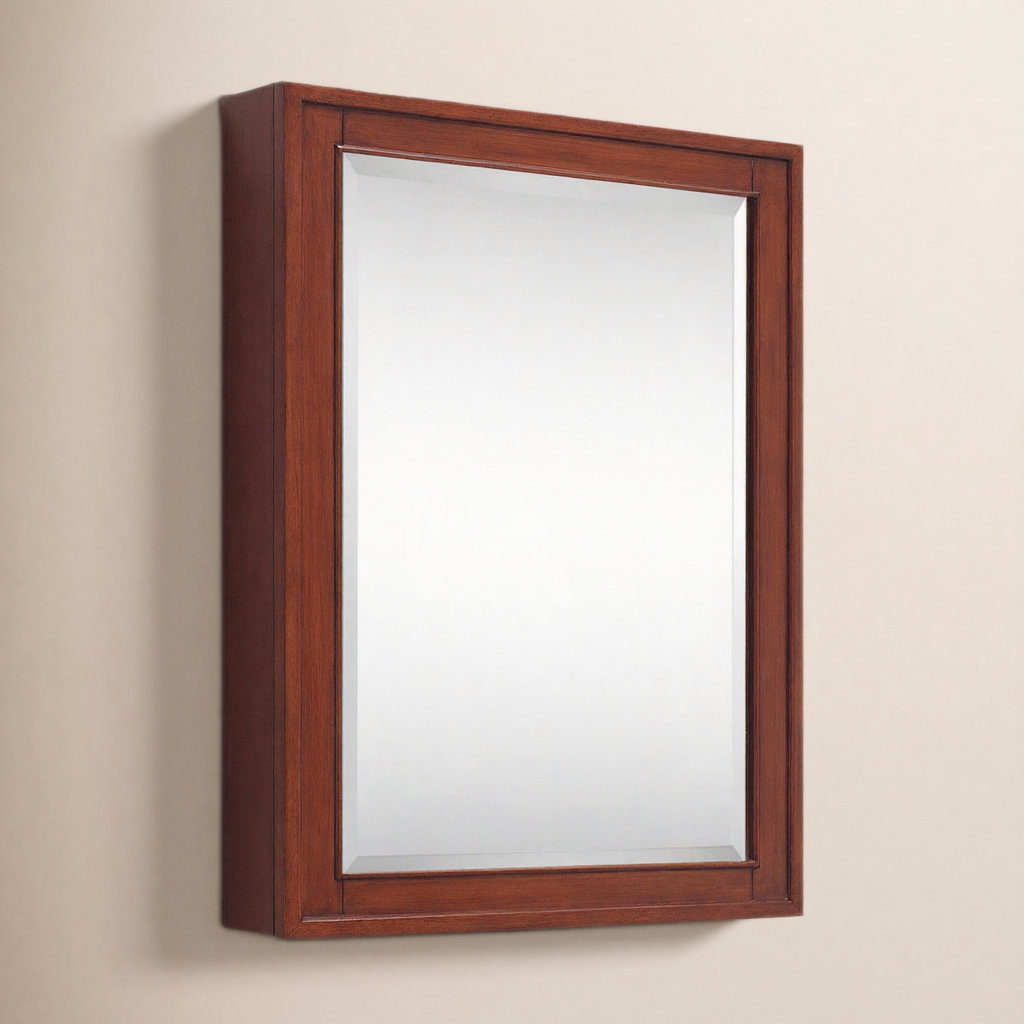 Charley Surface Medicine Cabinet, Tobacco, 32" H x 24" W x 5.1" D