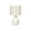 Lighting, 17 po, lampe de table, céramique crème, abat-jour ivoire / crème, moderne