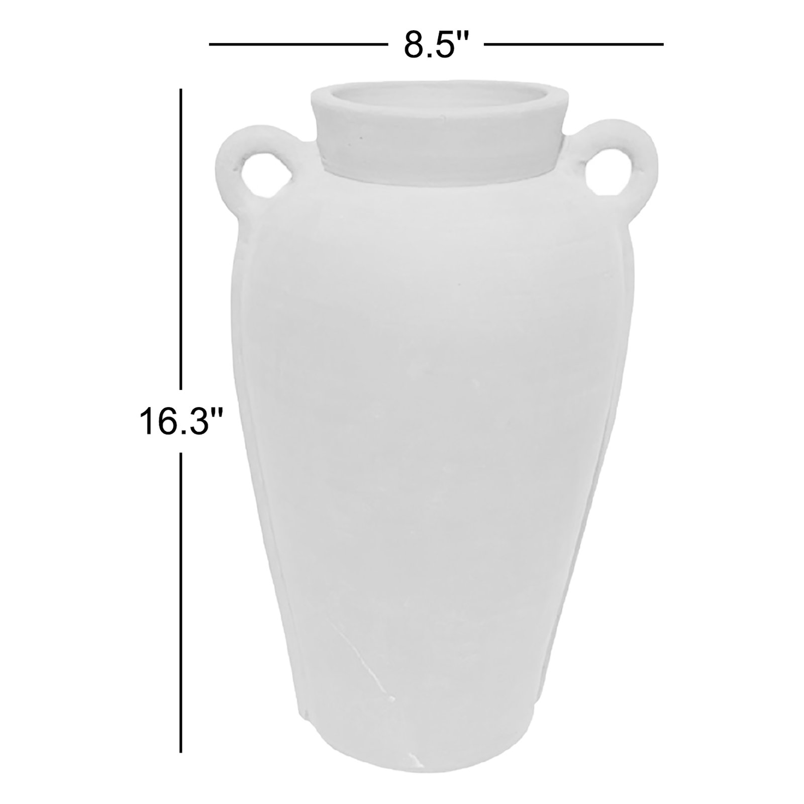 Patrie Terracotta Table Vase, Black 