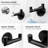 2 Pack Black Bathroom Hooks for Towels