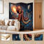 Cloison pliante 4 panneaux Royal Cosmic Octopus-482090061