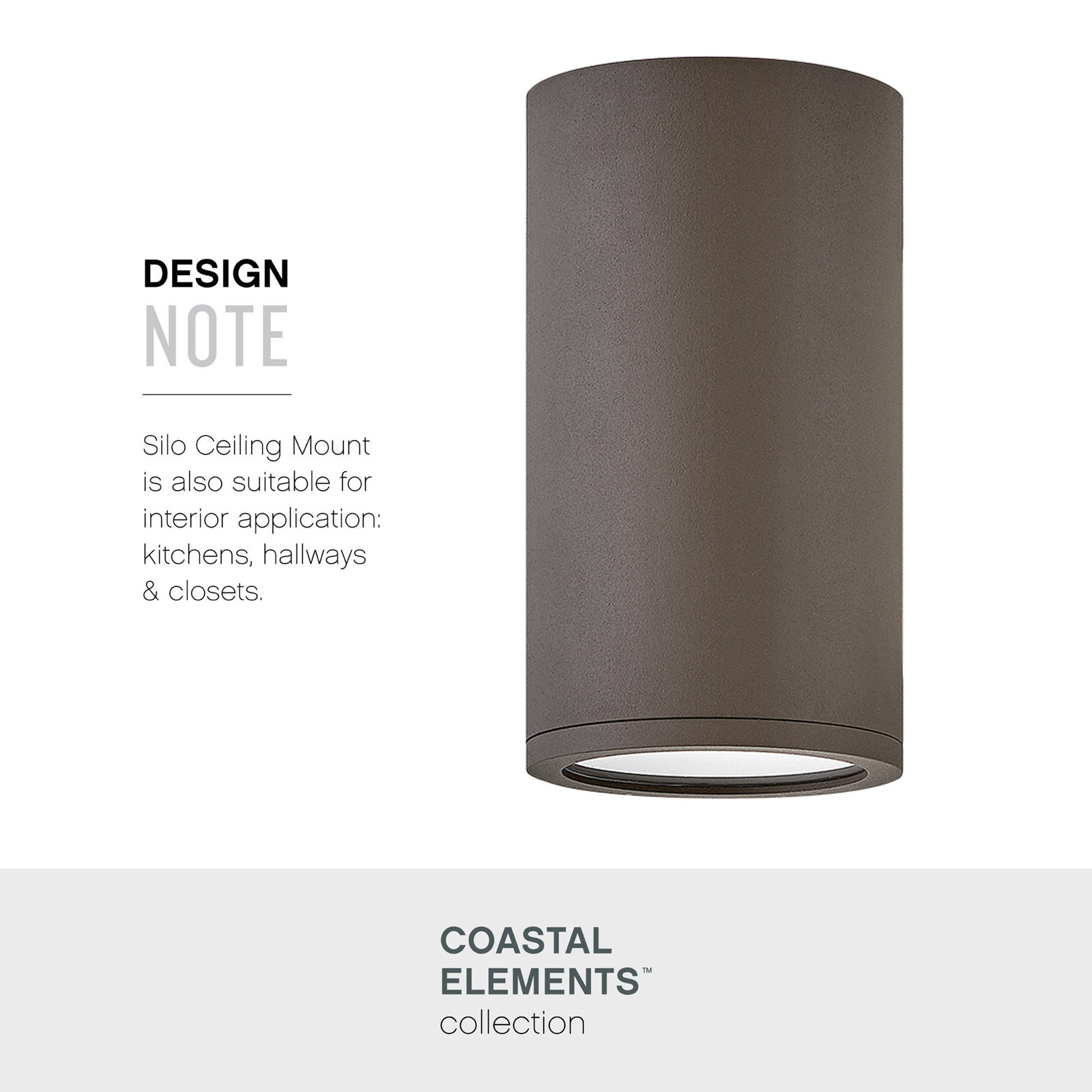 Silo 1-Light Outdoor Armed Sconce, Architectural Bronze