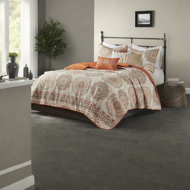 Comfortable Cotton King Bedding Set, Modern Floral Design For Home