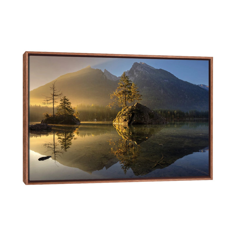Golden Morning by Keller - Floater Frame Print on Canvas, Brown Framed, 66.04 cm H x 45.72 cm W