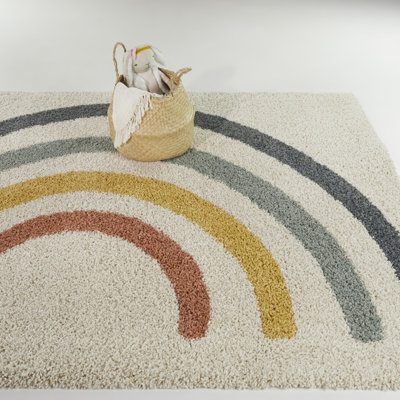 Aldiana Rainbow Shag Area Rug