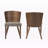 Sparrow Modern Dining Chair in Brown and "Gravel" Wood, 31.25'' H X 20.63'' W X 22'' D
