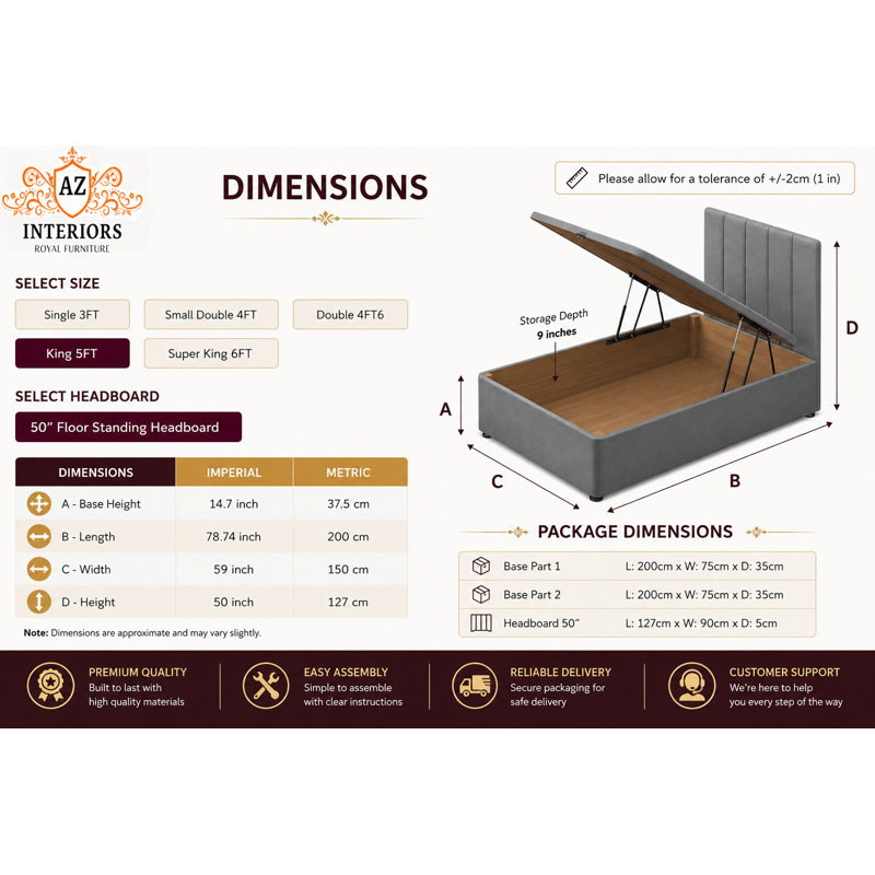 Aster Divan Storage Ottoman Bed Frame, 4FT6 Double Bed, Ox Blood Conistan, Conistan