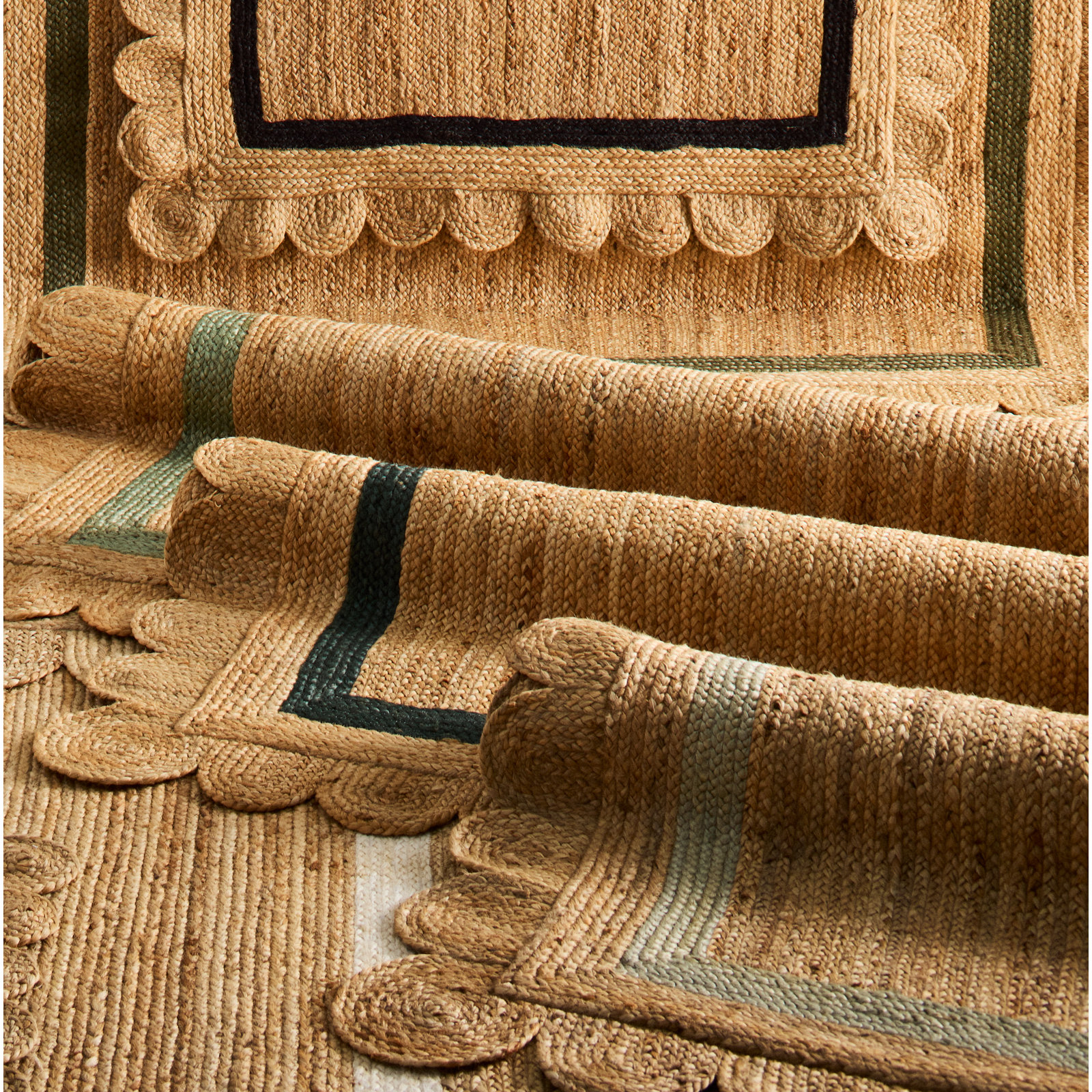 Inaki Hand-Woven Geometric Jute Rug, Rectangle 3' x 5'