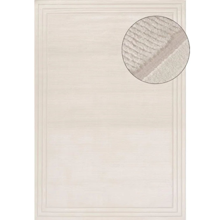 Carmel Modern Bordered Cream Area Rug