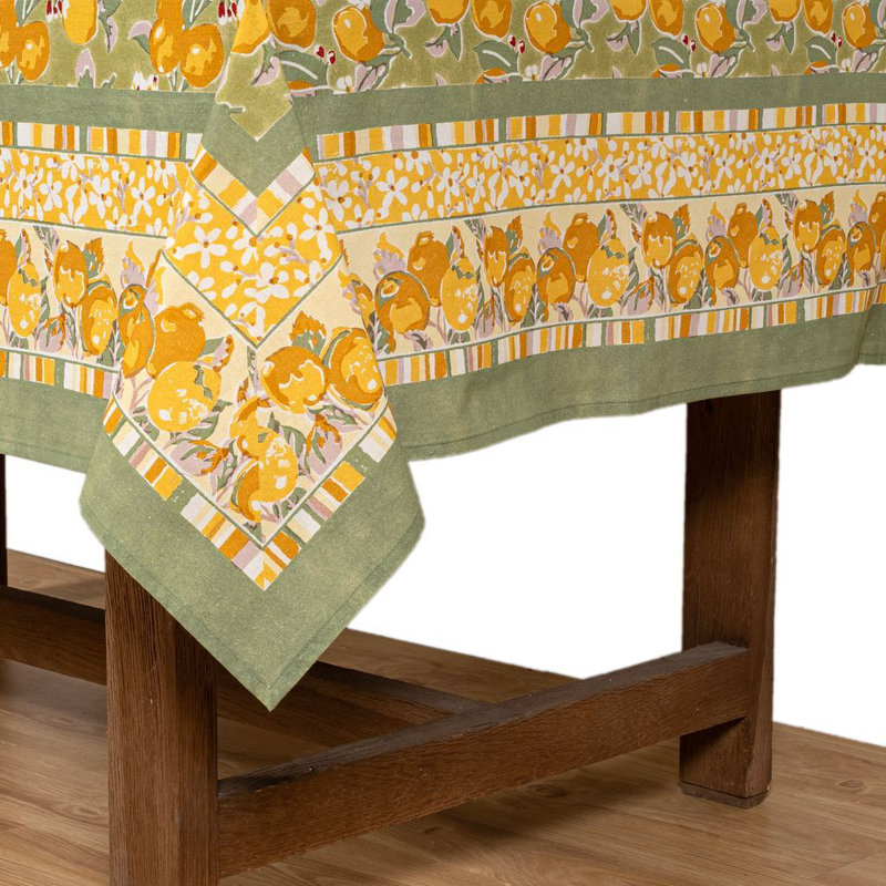 Citron Handmade Floral, Vert/Yellow, 142" L x 71" W