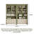 Country-Style Painted Rubberwood Laminated Board Storage Green Bookcase
