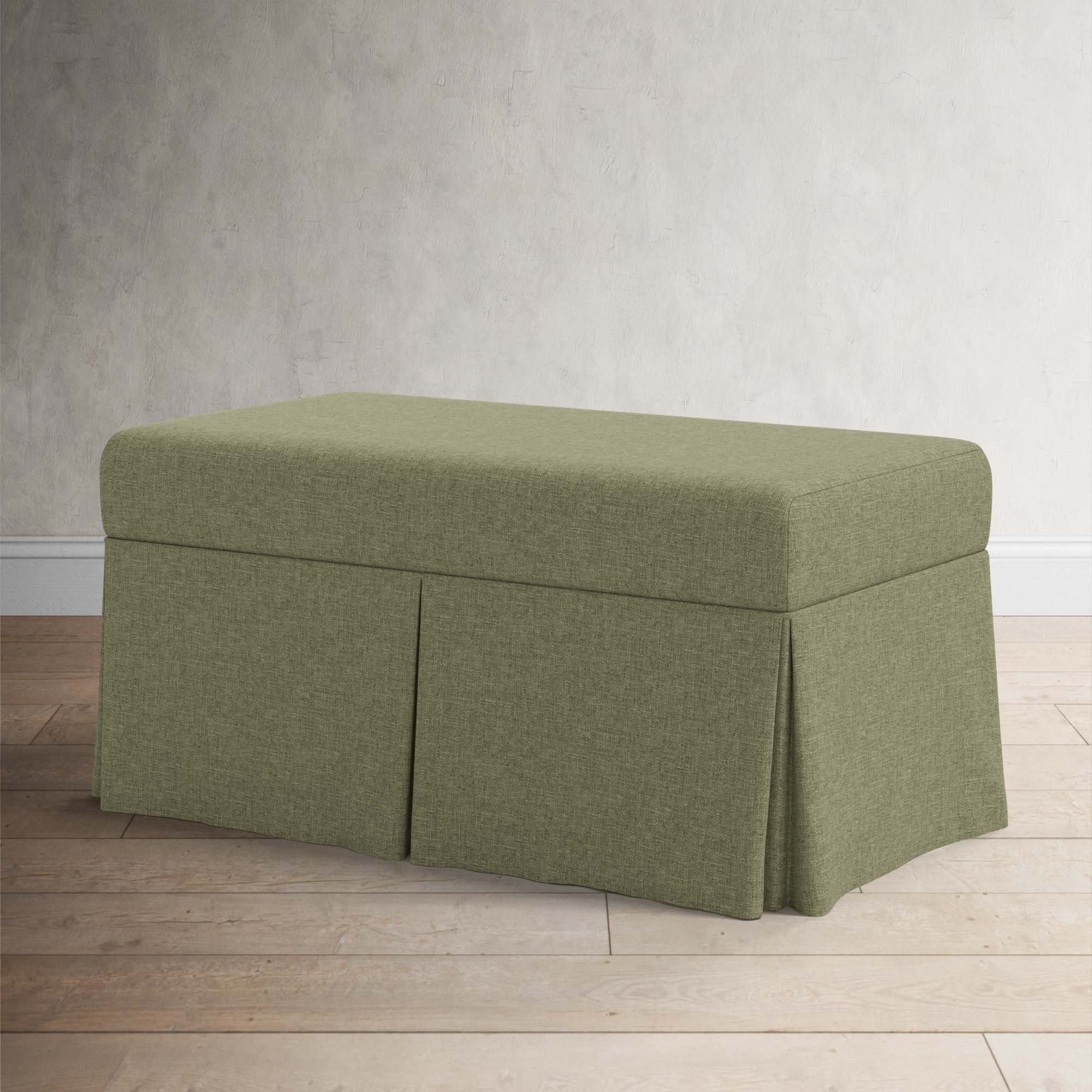 Wyatt Storage Bench, Zuma Laurel Textured Linen