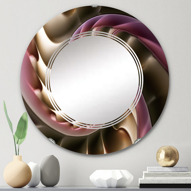 Anamur - Miroir mural moderne rond, 24 po x 24 po