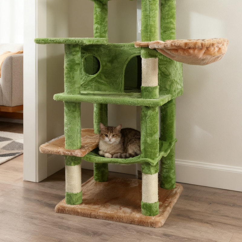 Arbre à chat 68 po, Vert